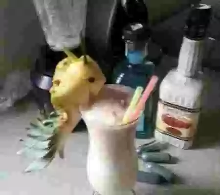 Colada Panizo con espuma de crema de orujo