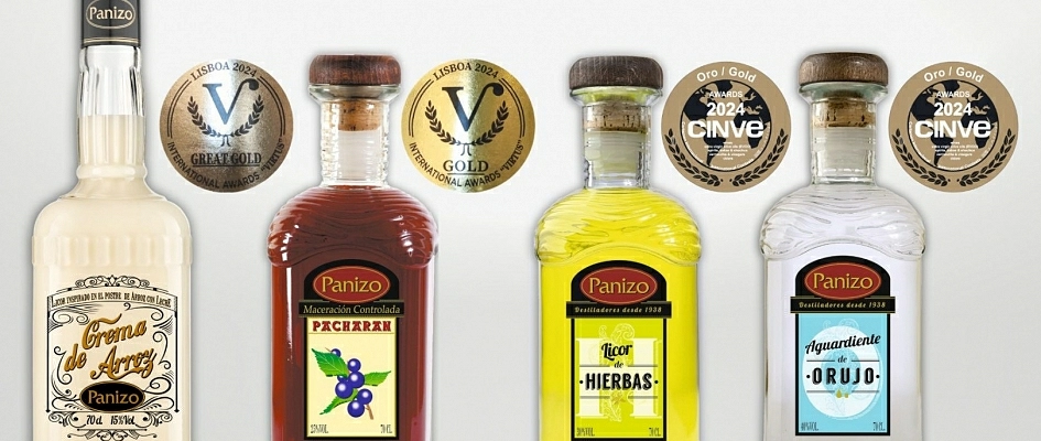 Panizo recibe un Gran Oro y otras 3 Medallas de Oro en los Concursos Internacionales de Espirituosos