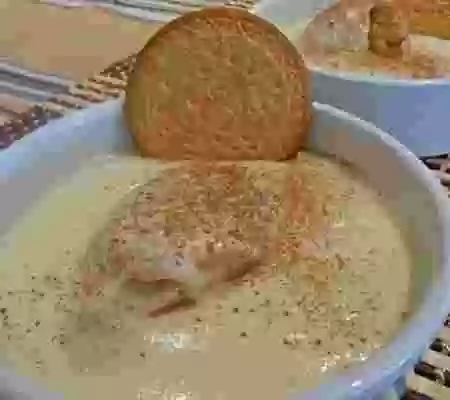 Natillas con helado de galleta y Crema de Orujo