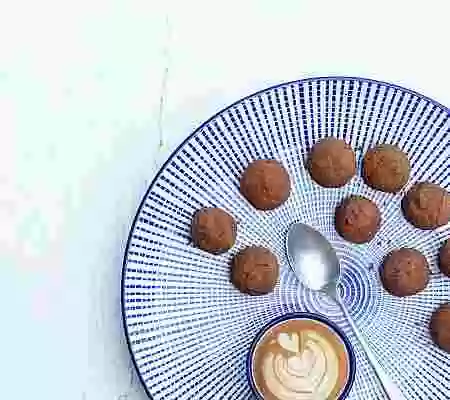 Trufas de sobao y café