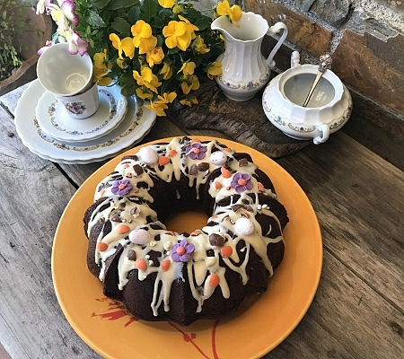 BUNDT CAKE DE CREMA DE ORUJO PANIZO Y CHOCOLATE