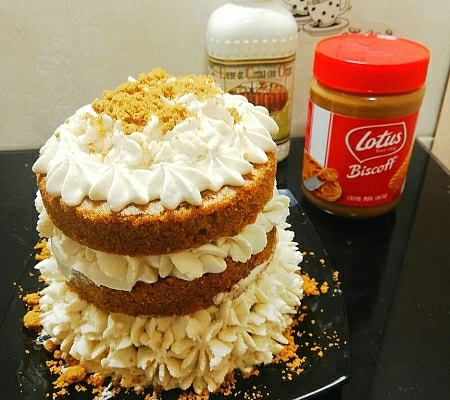 Tarta de galletas Lotus y Crema de Orujo Panizo